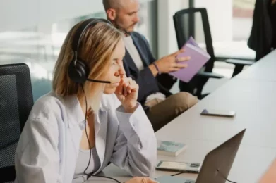 Poste nomade en open space