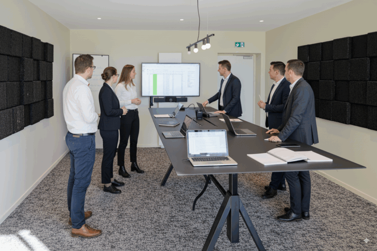 Salle de réunion debout dynamique